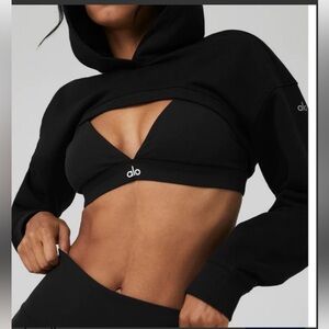 Alo Yoga Cropped Shrug it Off Hoodie